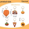 Thanksgiving Day Theme Handmade Polymer Clay Pendant Locking Stitch Markers HJEW-SW00030-2