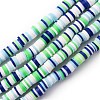 Handmade Polymer Clay Beads Strands CLAY-R089-6mm-T02B-45-1