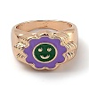 (Jewelry Parties Factory Sale)Alloy Enamel Finger Rings RJEW-H539-04D-LG-1
