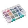 15 Colors Electroplate Glass Beads EGLA-JP0002-02B-4mm-7