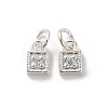 Brass Micro Pave Cubic Zirconia Charms KK-C071-12S-1