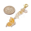 Butterfly Alloy Enamel Pendants Decoraiton HJEW-JM01637-05-4