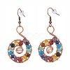 Gemstone Dangle Earrings EJEW-JE04906-01-1