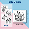 4Pcs 4 Styles PVC Stamp DIY-WH0487-0002-6