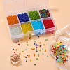 8 Colors Glass Seed Beads SEED-YW0001-55-7