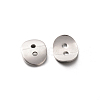 2-Hole 201 Stainless Steel Flat Oval Buttons for Bracelet Making STAS-E088-03-1