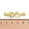 Rack Plating Brass Micro Pave Cubic Zirconia Fold Over Clasps KK-K377-12G-4