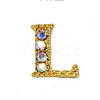 Alloy Gold Rhinetone Letters Nail Stud Cabochons MRMJ-S047-023L-1