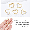 BENECREAT 10Pcs Brass Linking Rings KK-BC0004-83-3