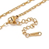 201 Stainless Steel Paperclip Chain Necklace for Men Women NJEW-P268-A35-2X5-3