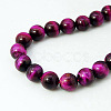 Natural Rose Tiger Eye Beads Strands G-G099-6mm-3-1