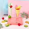 Transparent Acrylic Ice Cream Cone Display Stands ODIS-WH0029-29-3