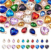 Pandahall 40Pcs 20 Styles Faceted Glass Rhinestone Pendants GLAA-TA0001-44-9