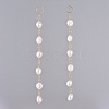 Natural Cultured Freshwater Pearl Dangle Earrings EJEW-JE03827-01-2