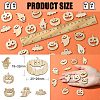 25Pcs Halloween Theme Wood Cabochons WOOD-CJC0005-56-2