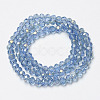 Electroplate Transparent Glass Beads Strands EGLA-A034-T2mm-H15-2