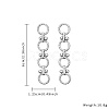 304 Stainless Steel Ring Dangle Stud Earrings LU8104-2-2