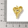 Rack Plating Brass Micro Pave Clear Cubic Zirconia Pendant KK-H473-05G-02-3