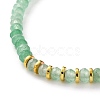 Dyed Rondelle Natural Malaysia Jade Beads Stretch Bracelets BJEW-JB05806-3