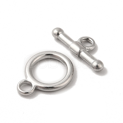 Non-Tarnish 304 Stainless Steel Toggle Clasps X-STAS-H212-19P-1