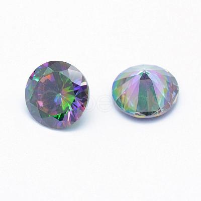 Cubic Zirconia Pointed Back Cabochons ZIRC-M002-7mm-010-1