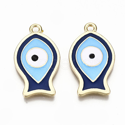 Alloy Enamel Pendants PALLOY-T075-34-NR-1