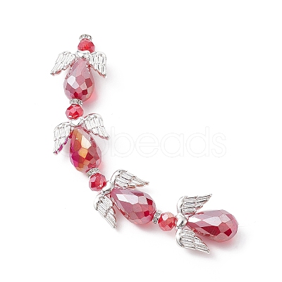 Angel Fairy Shape Electroplate Transparent Glass Beads Strands AJEW-JB01174-1