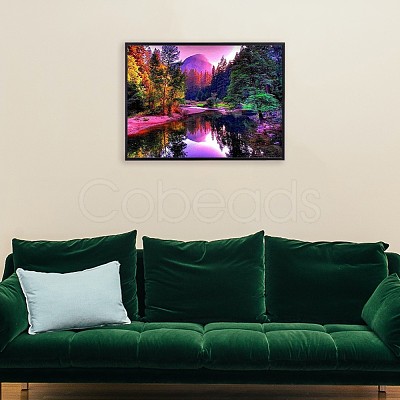 DIY 5D Forest Pattern Canvas Diamond Painting Kits DIY-C021-19-1