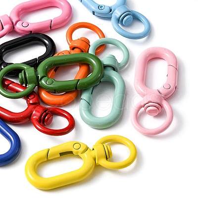 10Pcs Spray Painted Alloy Swivel Clasps FIND-YW0001-57-1