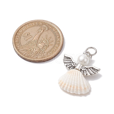 Spiral Shell Pendants PALLOY-JF02591-1