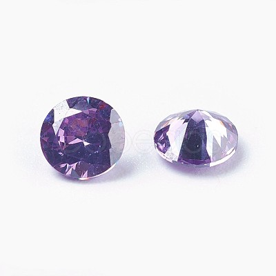 Cubic Zirconia Pointed Back Cabochons ZIRC-WH0001-B05-1