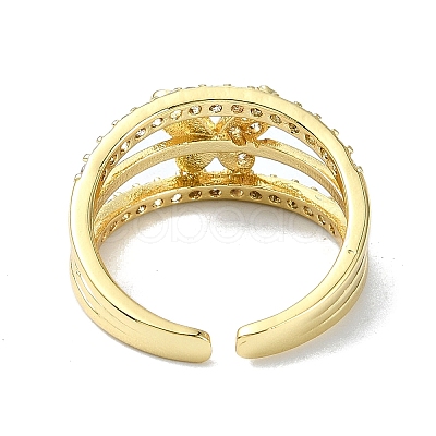 Rack Plating Real 18K Gold Plated Brass Rings RJEW-B054-01G-02-1