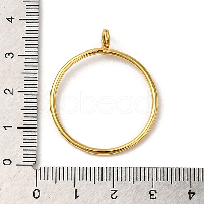 Brass Hollow Pendants KK-P001-94G-1