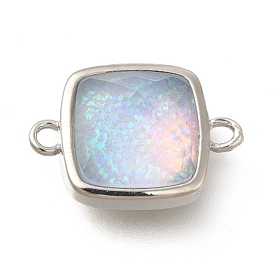 Synthetic Opal Connector Charms G-P487-01P-1