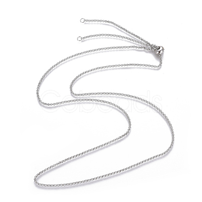 Tarnish Resistant Adjustable 304 Stainless Steel Slider Necklaces MAK-L026-07A-P-1