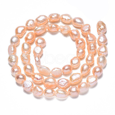 Natural Cultured Freshwater Pearl Beads Strands PEAR-N014-05A-1