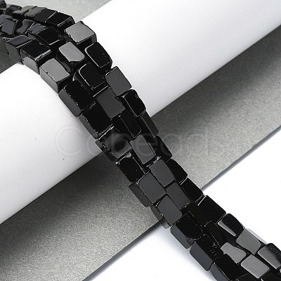 Natural Black Onyx(Dyed & Heated) Beads Strands G-C135-F02-01-1