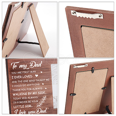 MDF Wood Photo Frames DIY-WH0231-059-1