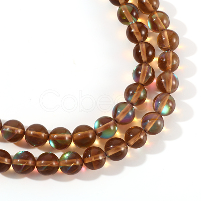 Synthetic Moonstone Beads Strands G-S283-8mm-18A-1