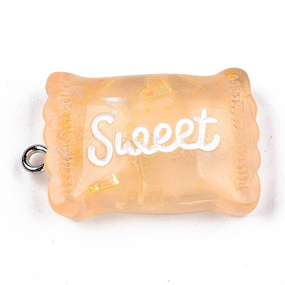 Transparent Resin Pendants X-RESI-S356-54A-03-1