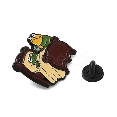 Cartoon Frog Zinc Alloy Brooches JEWB-O014-03D-1