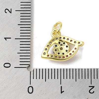 Brass Micro Pave Cubic Zirconia Charms KK-M283-15E-02-1