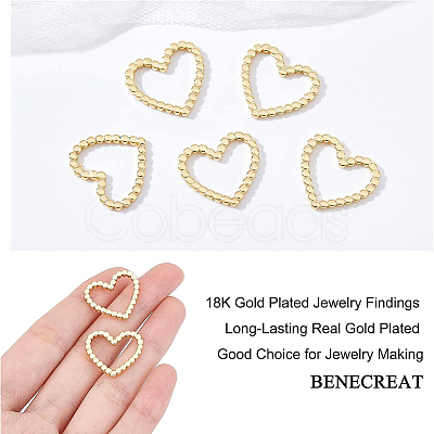 BENECREAT 10Pcs Brass Linking Rings KK-BC0004-83-1