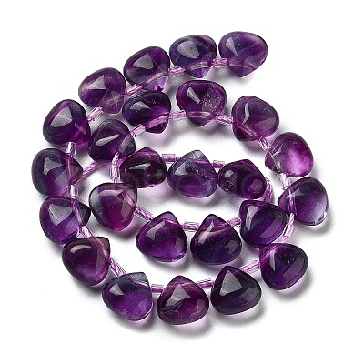 Natural Purple Fluorite Beads Strands G-NH0032-A02-02-1