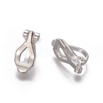 Brass Clip-on Earring Findings KK-F785-01S-1