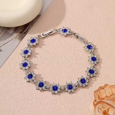 Alloy Rhinestone Link Chain Bracelets PW-WG4AE2D-12-1