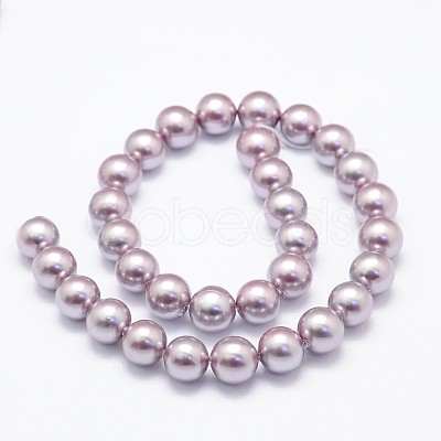 Shell Pearl Beads Strands BSHE-E008-8mm-01-1