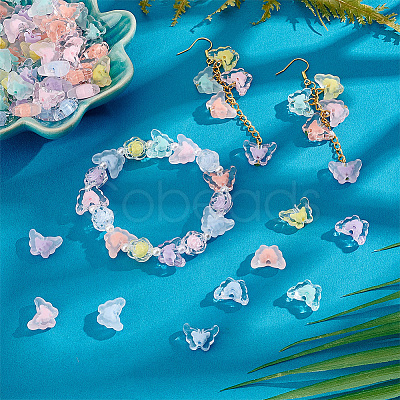 PandaHall Elite 240Pcs Transparent Acrylic Beads MACR-PH0001-74-1