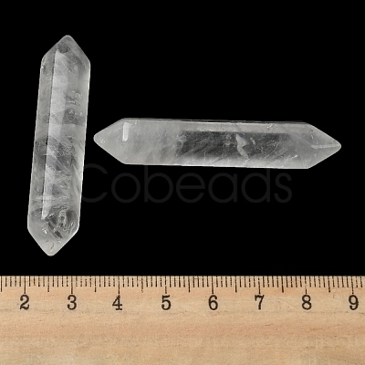 Olycraft 6Pcs Natural Quartz Crystal No Hole Double Terminated Points G-OC0004-04-1