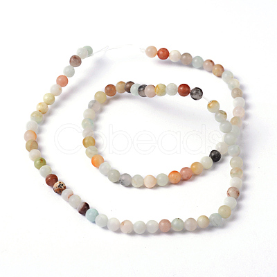 Natural Flower Amazonite Beads Strands G-D608-4mm-1